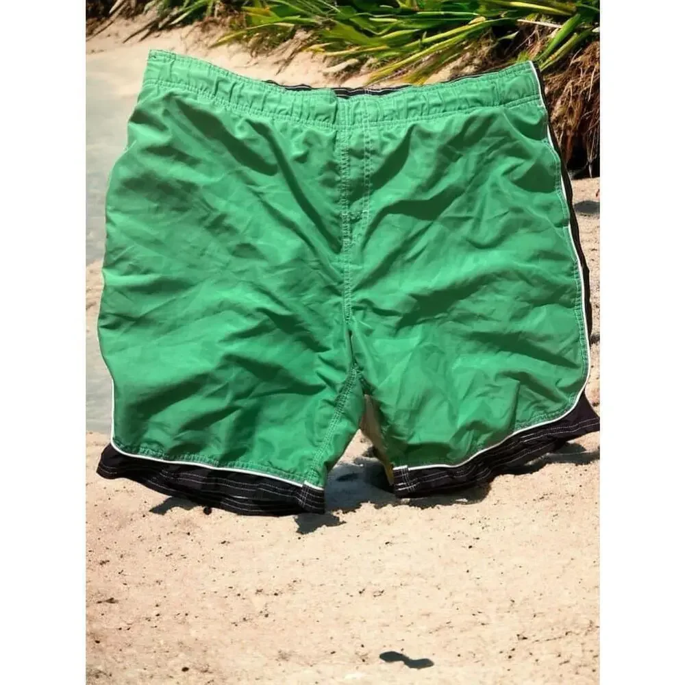 Size XL Men’s Talos Board Shorts Swim Beach Pool Trunks Green Black